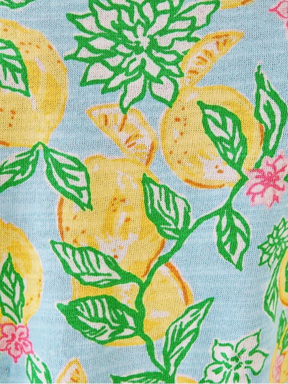 Lilly Pulitzer Aqua Lemon & Floral Quarter-Zip Shift Dress - Picture 3 of 6